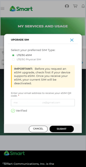 How to Upgrade Your Smart Prepaid Physical SIM to eSIM via MySmart ...