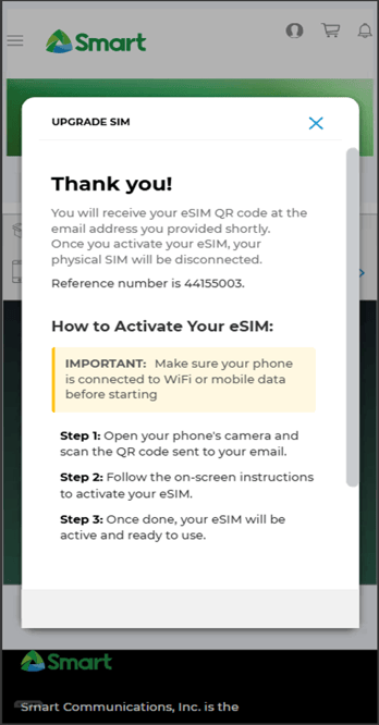 Smart Esim Load How to Upgrade Your Smart Prepaid Physical SIM to eSIM via MySmart ...
